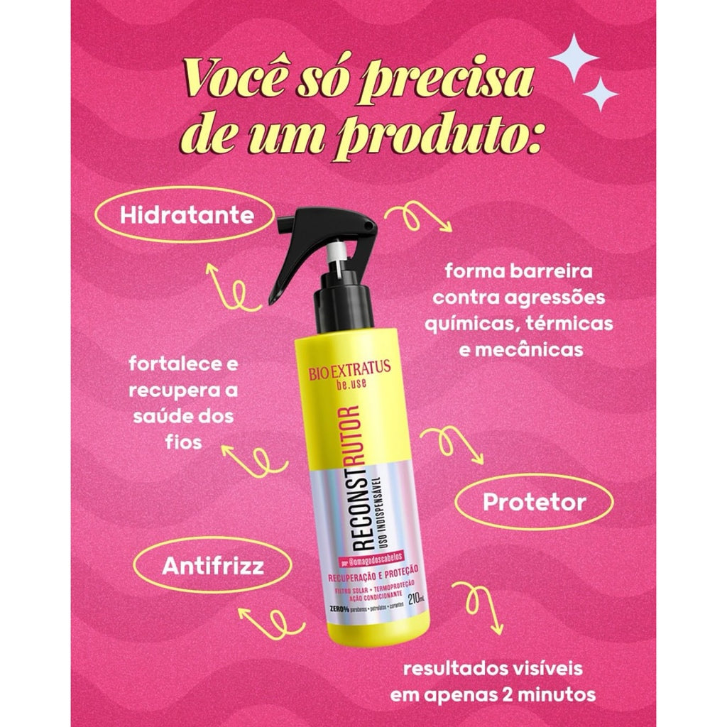 Finalizador Spray Reconstrutor Be.Use Bio Extratus 210 ml