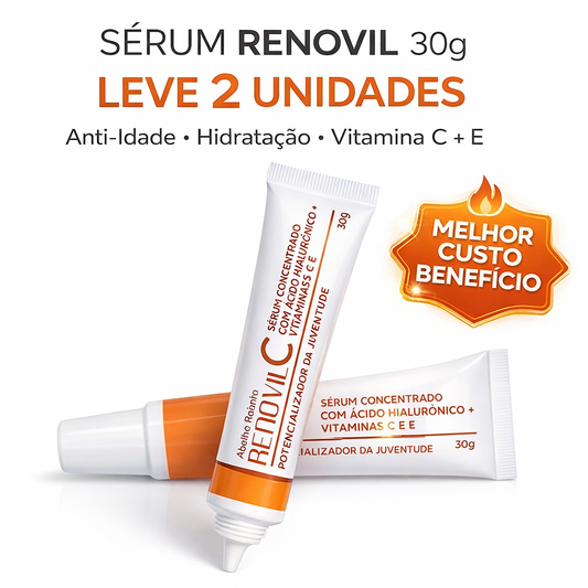 Kit 2 Sérum Concentrado Abelha Rainha - Renovil 30g: Hidratação e Hidratação e Antioxidante