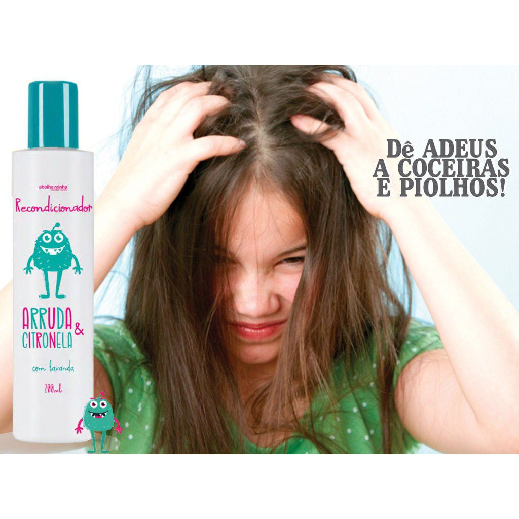 Kit Shampoo + Condicionador Arruda & Citronela com Lavanda 190ml – Abelha Rainha | Proteção, Frescor e Cabelos Macios