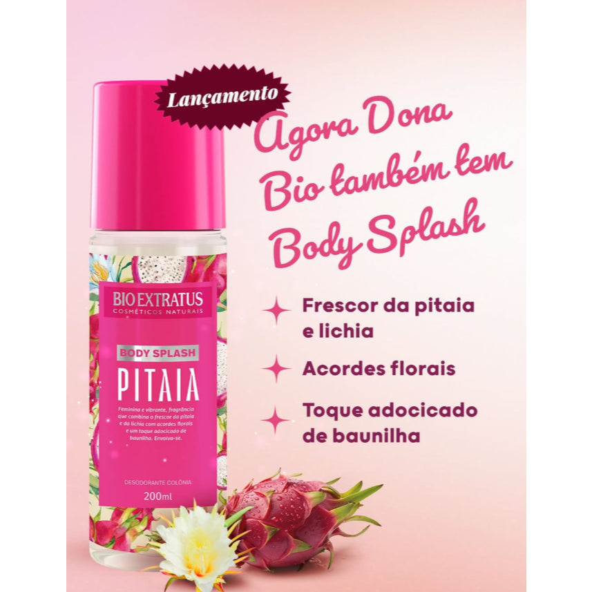 Kit Bio Extratus Pitaya Body Splash 200ml + Hidratante Corporal 200g Vegano Edição Limitada